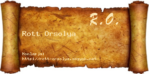 Rott Orsolya névjegykártya