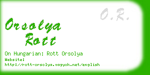 orsolya rott business card
